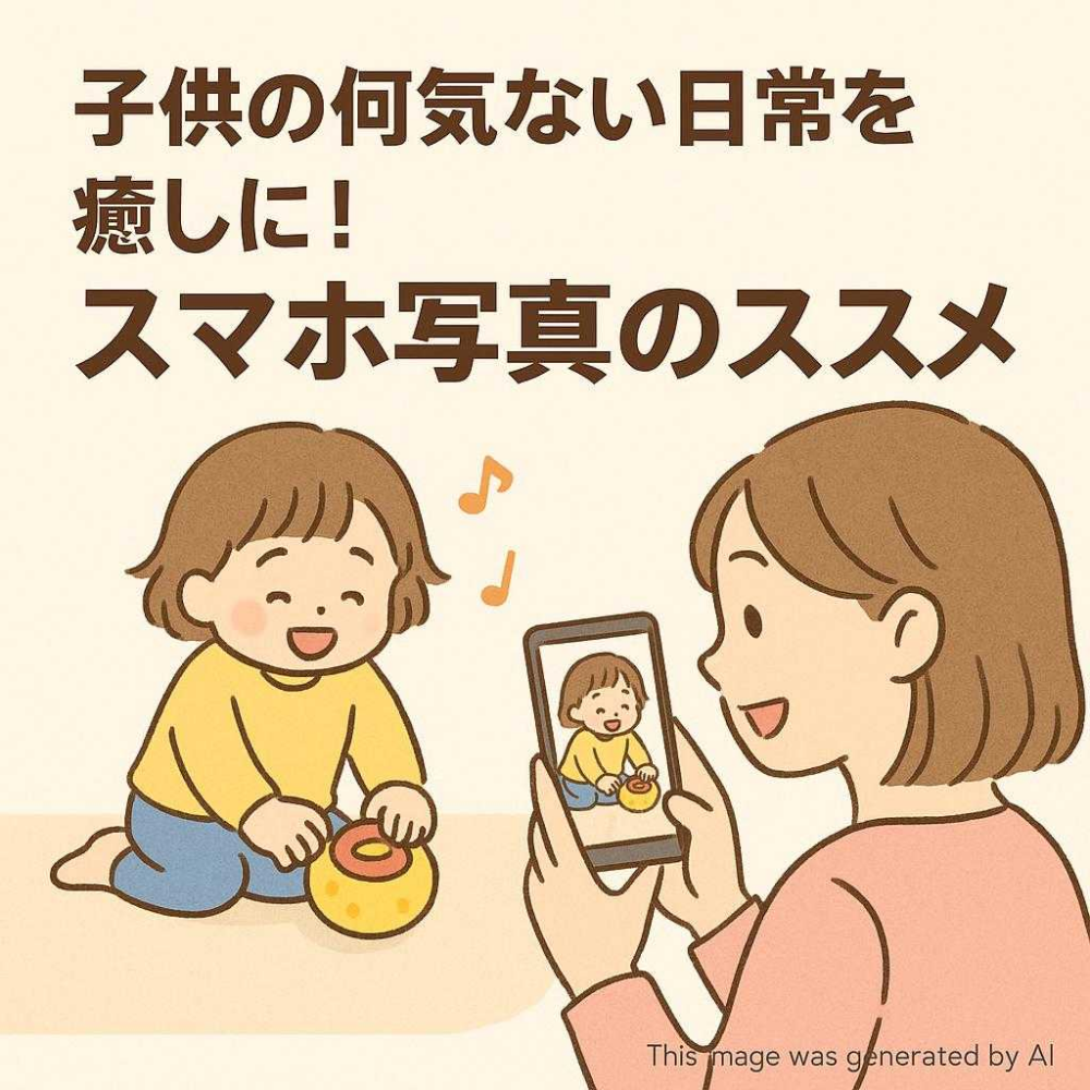 子供の何気ない日常を癒しに！スマホ写真のススメ