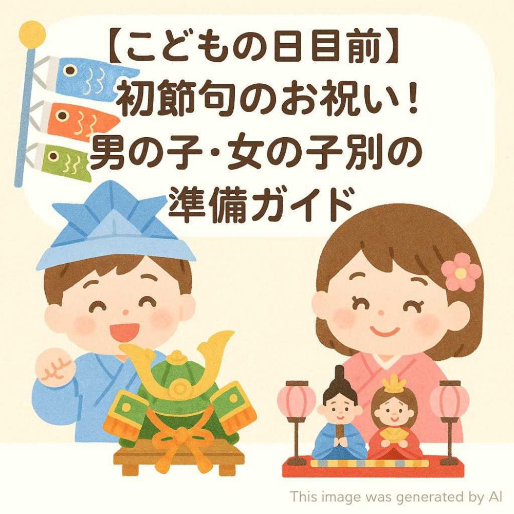 【こどもの日目前】初節句のお祝い！男の子・女の子別の準備ガイド