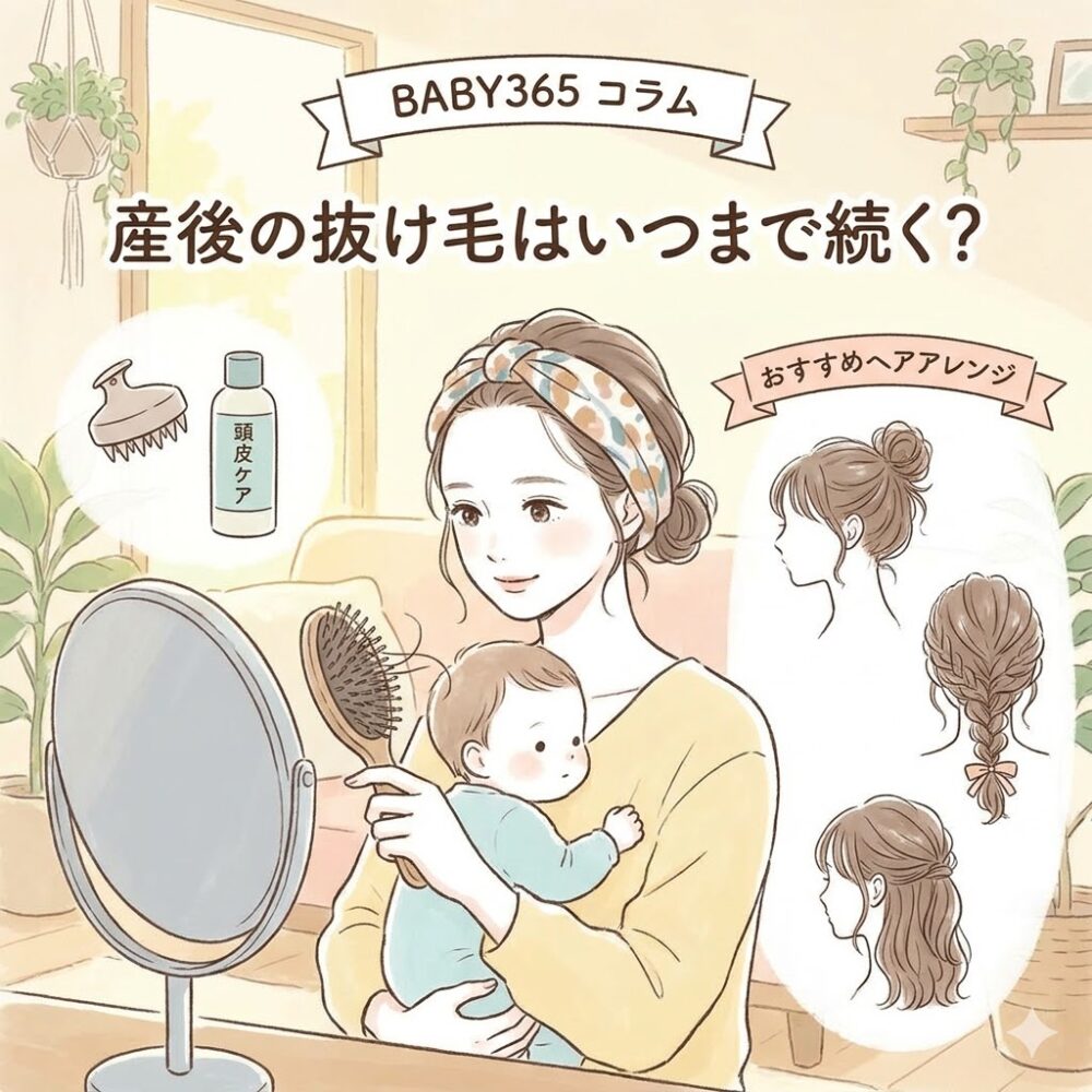 産後の抜け毛はいつまで続く？頭皮ケアとおすすめのヘアアレンジ