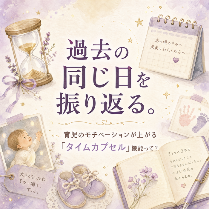 過去の同じ日を振り返る。育児のモチベーションが上がる「タイムカプセル」機能って？