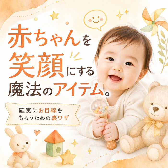 赤ちゃんを笑顔にする魔法のアイテム。確実にお目線をもらうための裏ワザ
