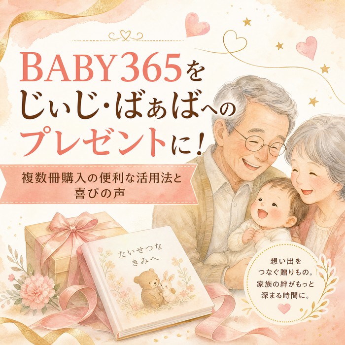 BABY365をじぃじ・ばぁばへのプレゼントに！複数冊購入の便利な活用法と喜びの声