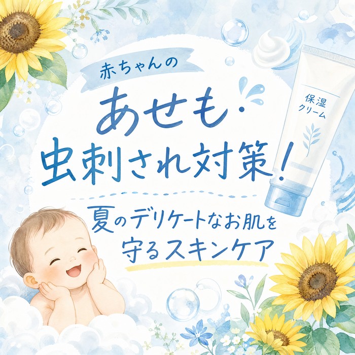 赤ちゃんのあせも・虫刺され対策！夏のデリケートなお肌を守るスキンケア