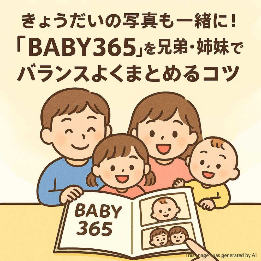 きょうだいの写真も一緒に！「BABY365」を兄弟・姉妹でバランスよくまとめるコツ