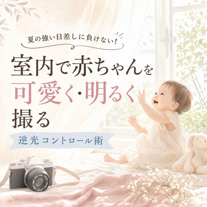 夏の強い日差しに負けない！室内で赤ちゃんを可愛く・明るく撮る逆光コントロール術