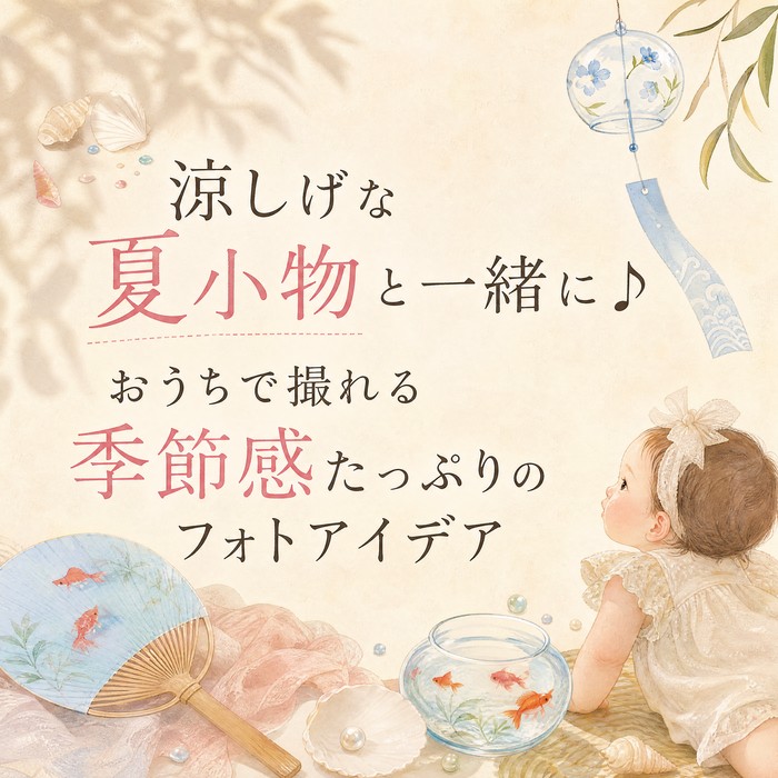 涼しげな夏小物と一緒に♪おうちで撮れる季節感たっぷりのフォトアイデア