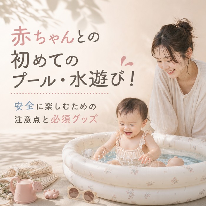 赤ちゃんとの初めてのプール・水遊び！安全に楽しむための注意点と必須グッズ