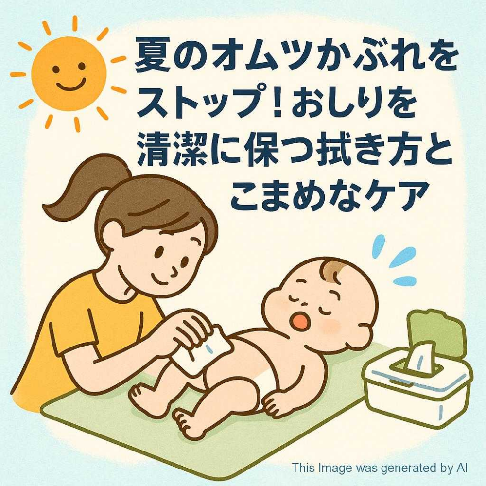 夏のオムツかぶれをストップ！おしりを清潔に保つ拭き方とこまめなケア