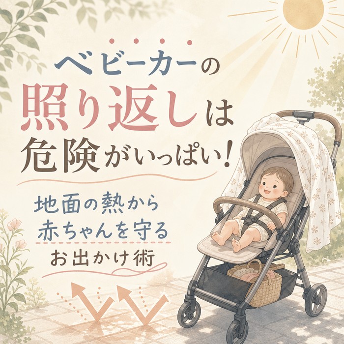 ベビーカーの照り返しは危険がいっぱい！地面の熱から赤ちゃんを守るお出かけ術