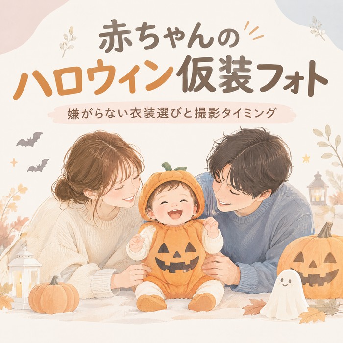ハロウィン仮装フォト、赤ちゃんが嫌がらない衣装選びと撮影タイミング