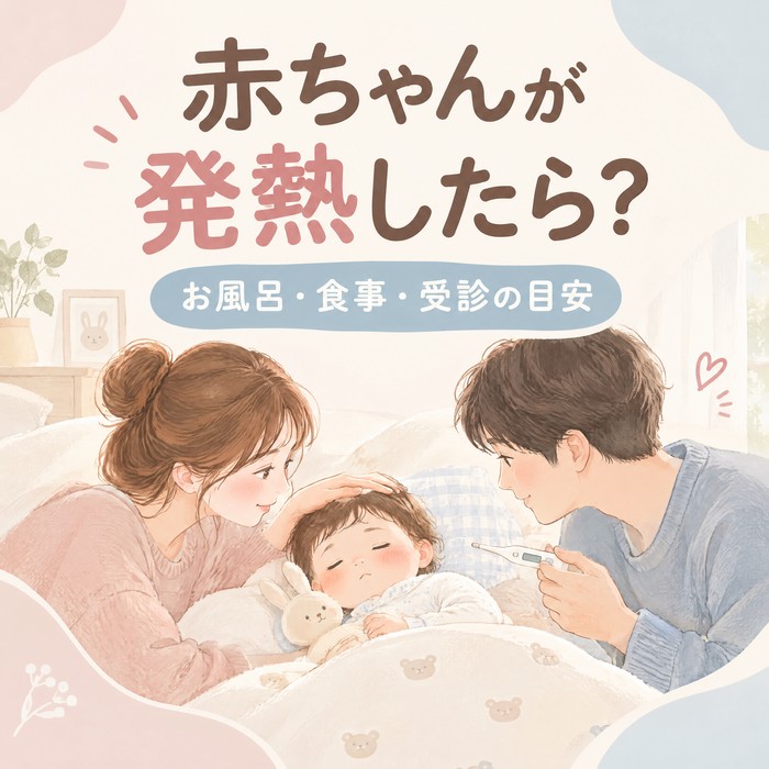 赤ちゃんが発熱したら？お風呂・食事・受診の目安