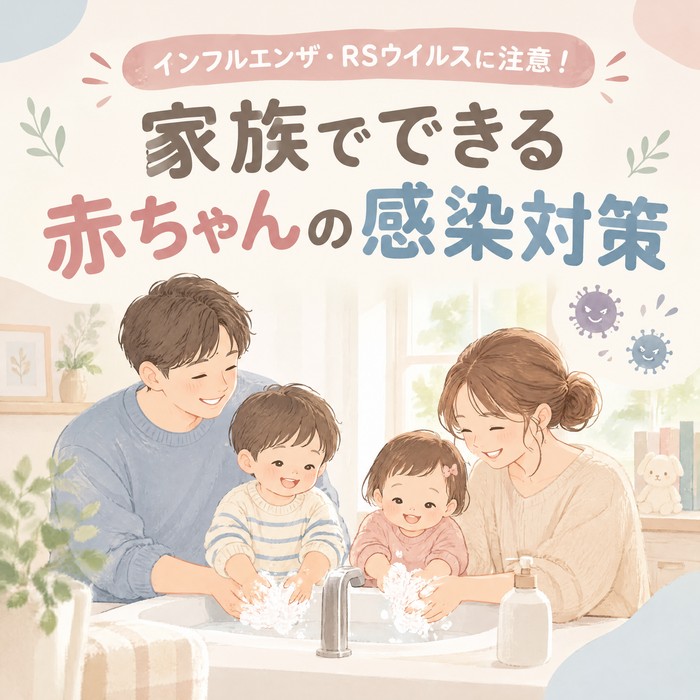 インフルエンザ・RSウイルスに注意！家族でできる赤ちゃんの感染対策